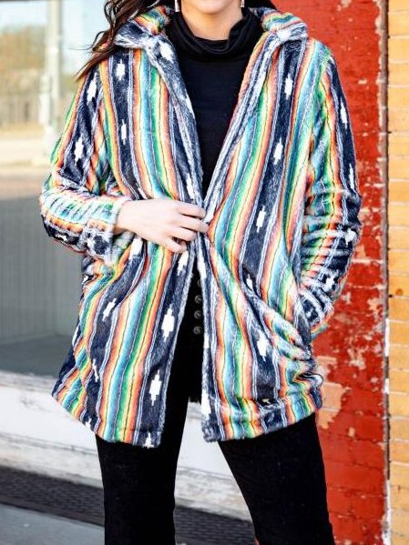 

Casual Shift Outerwear, As picture, Coats & Jackets