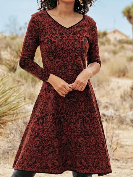

Cotton Dresses, Cameo brown, Midi Dresses