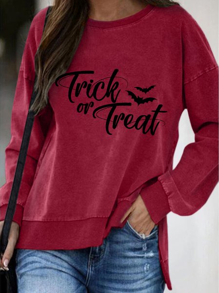 

Trick Or Treat Women's Sweatshirt, Red, Hoodies&Sweatshirts