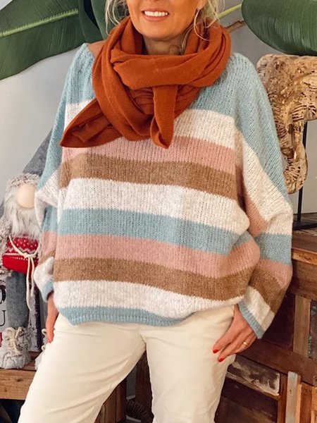 

Multicolor Casual Knitted Sweater, Knitwear & Sweaters
