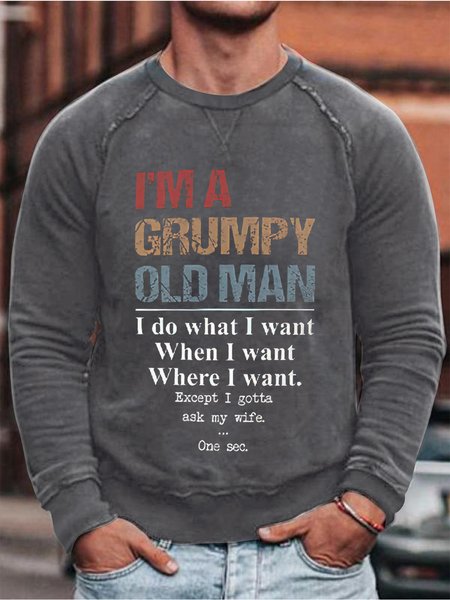 

I'M A Grumpy Old Man Sweatshirt, Gray, Hoodies&Sweatshirts