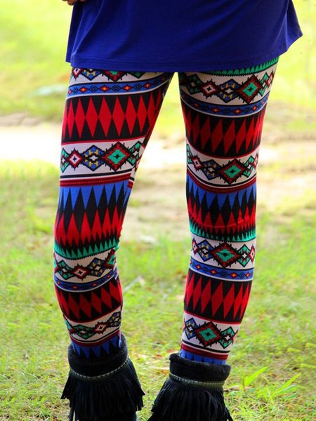 

Multicolor Vintage Casual Leggings Pants, Leggings