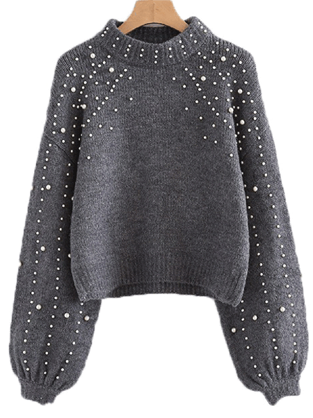 

Casual Sweater, Deep gray, Knitwear & Sweaters