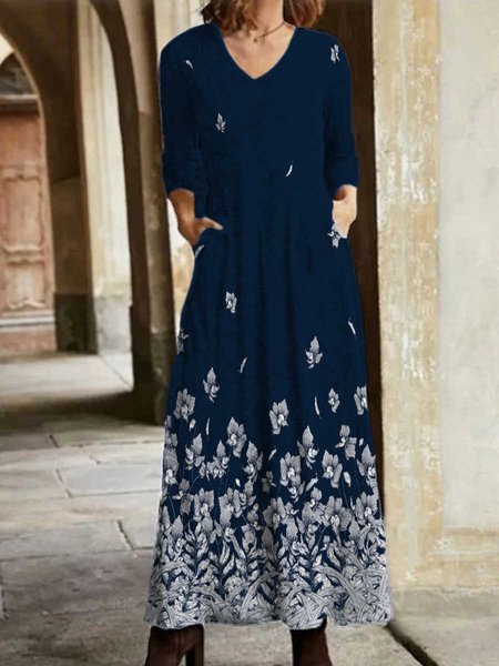 

Diminishing Floral Print Dresses, Blue, Floral Dresses