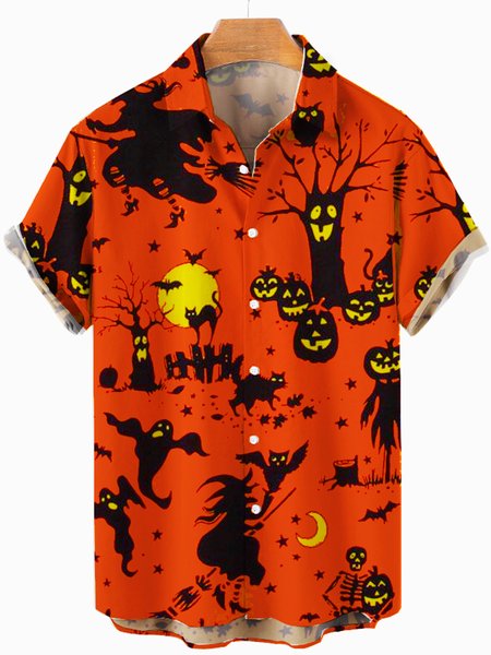 

Halloween casual Shirts & Tops, As picture, Shirts