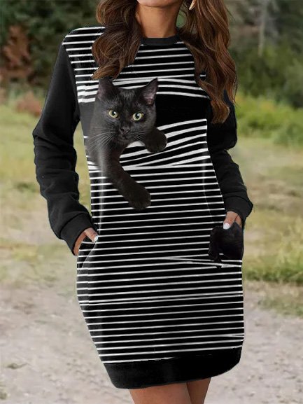 

Casual Dresses, Black-white, Mini Dresses