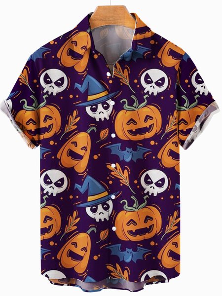 

Halloween Casual Shirts & Tops, As picture, Shirts