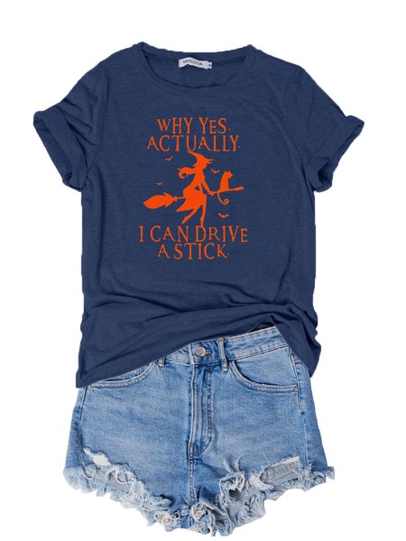 

Yes I Can Drive A Stick Tee, Dark blue, T-shirts