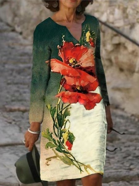 

Floreale Abito, Verde, Midi Dresses