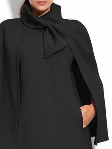 

Shift Solid Casual Overcoat, Black, Coats