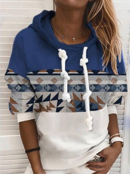 

Tribal Casual Hooded Sweatshirt, As picture, Hoodies & Sweatshirts