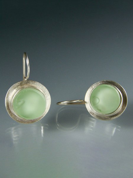 

Vintage Casual Emerald Earrings, Silver, Earrings