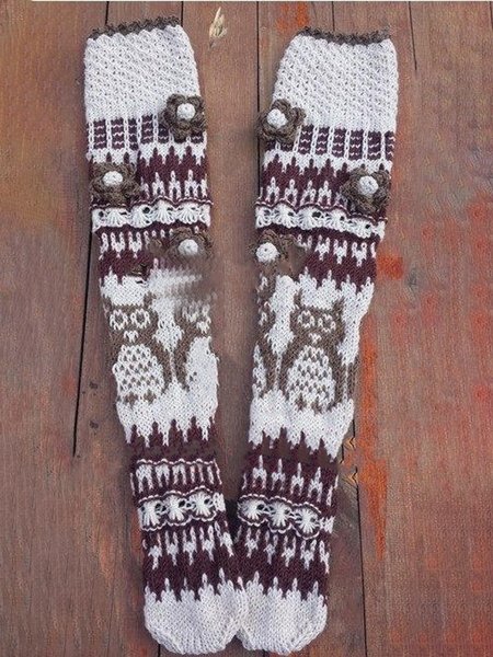 

Handmade Chain Link Warm Socks, As picture, Socks