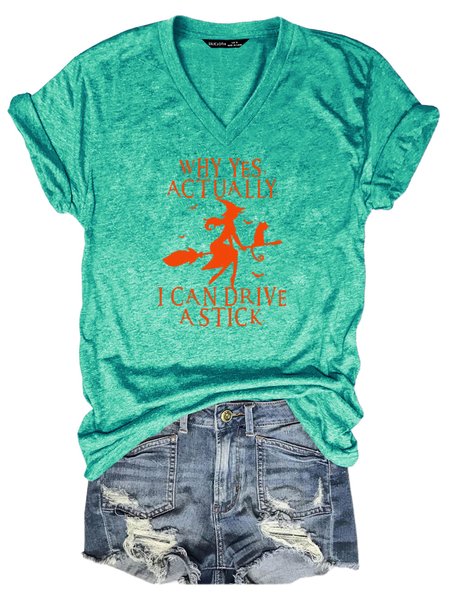 

Yes I Can Drive A Stick Tee, Green, T-shirts