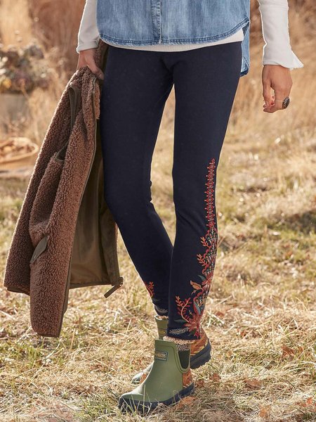

Cotton Pants, Black, leggings