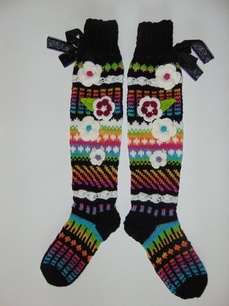 

Handmade Chain Link Warm Socks, As picture, Socks