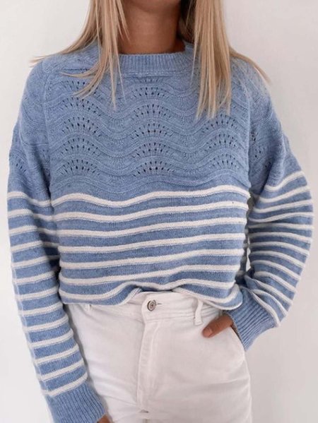 

Guipure Sweater, Blue, Sweaters & Cardigans