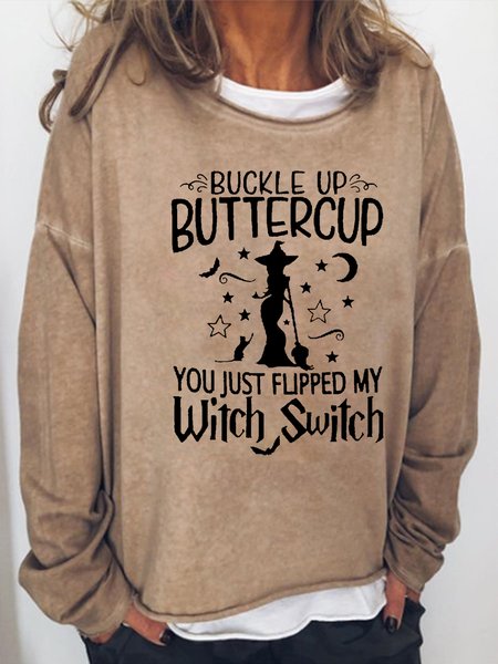 

Buckle Up Buttercup Women's Sweatshirts, Light brown, Hoodies&Sweatshirts