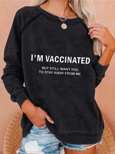 

Casual Long Sleeve Round Neck Plus Size Printed Tops Sweatshirts, Black, Hoodies & Sweatshirts