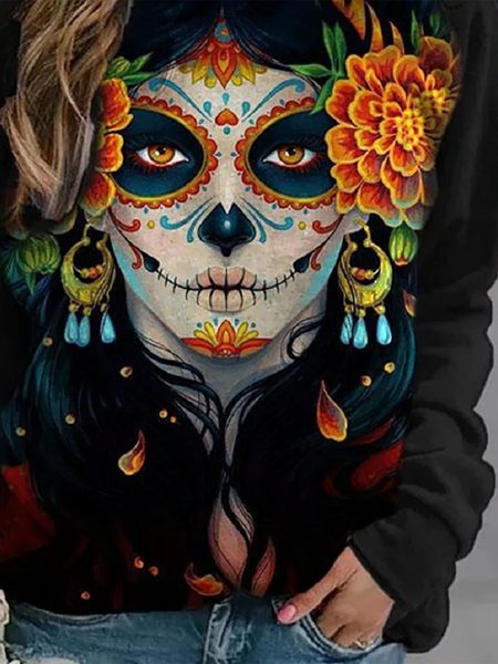 

Loosen Skull Vintage T-Shirts, Black, T-Shirts