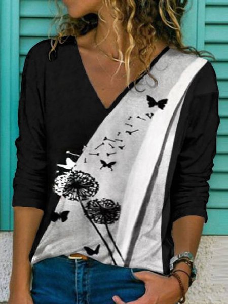 

Casual Plants Shirts & Tops, As picture, T-Shirts