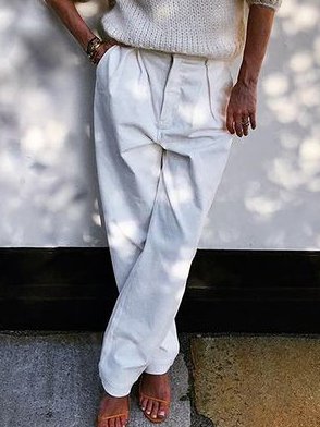 

Casual Pants, White, Pants
