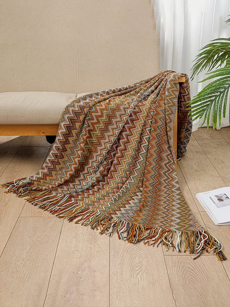 

Bohemian Outdoor Camping Home Blanket, Yellow, Home＆Garden