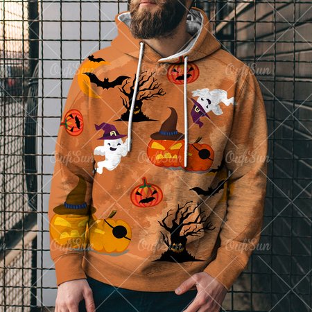 

Long Sleeve Cotton Hooded Sweatshirt, Color3, Hoodies