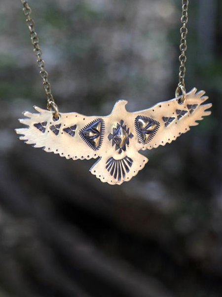 Retro Personality Eagle Alloy Necklace, As picture, Necklaces