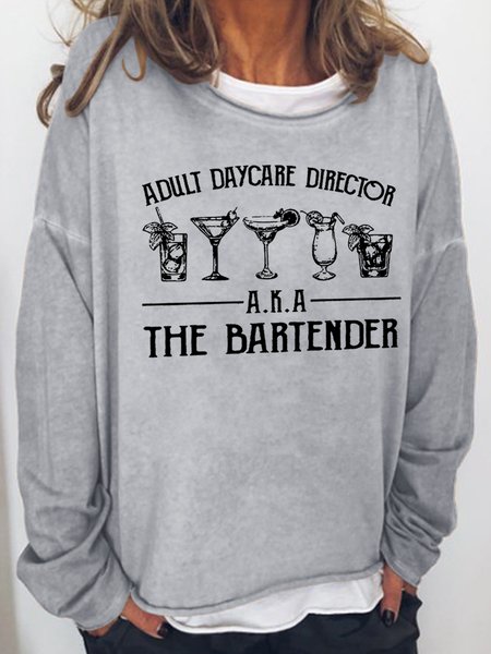 

Adult Daycare Director A.K.A The Bartender Sweatshirt, Light gray, Hoodies&Sweatshirts