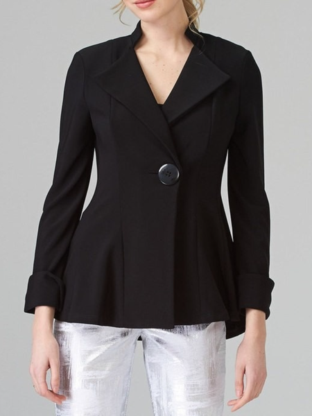 

Fall Non-Stretch Mid-weight Elegant Lady Formal Outerwear, Black, Blazers