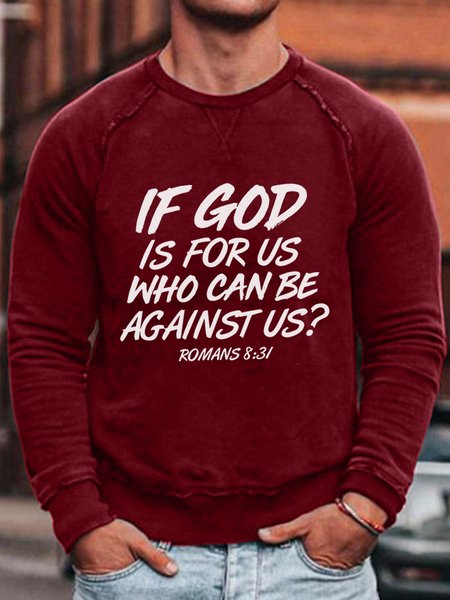 

If God Is For Us Who Can Be Against Us Sweatshirt, Red, Hoodies&Sweatshirts