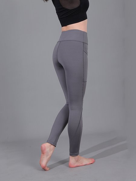 

Multicolore scelta Gli sport Aderente Tasche Pantaloni, Grigio chiaro, Leggings