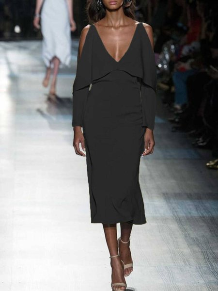 

Casual Party Dresses, Black, Midi Dresses