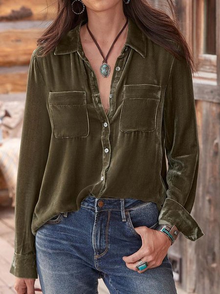 

Buttoned Shirt & Top, Dark green, Blouses & Shirts