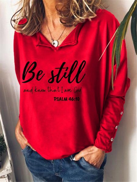 

Be Still And Know That I Am God Sweatshirts, Red, Hoodies&Sweatshirts