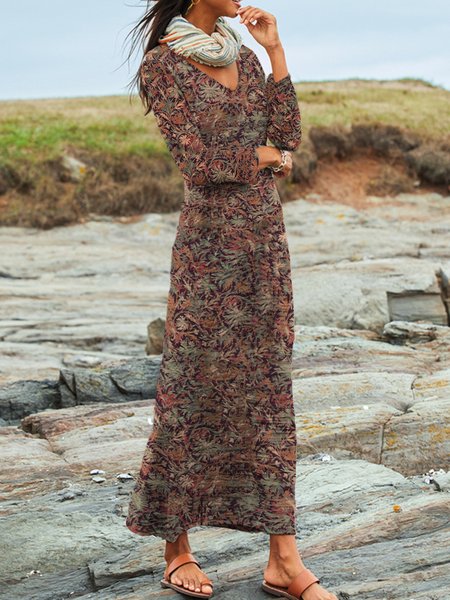

Cotton Blends Dresses, Multicolor, Maxi Dresses