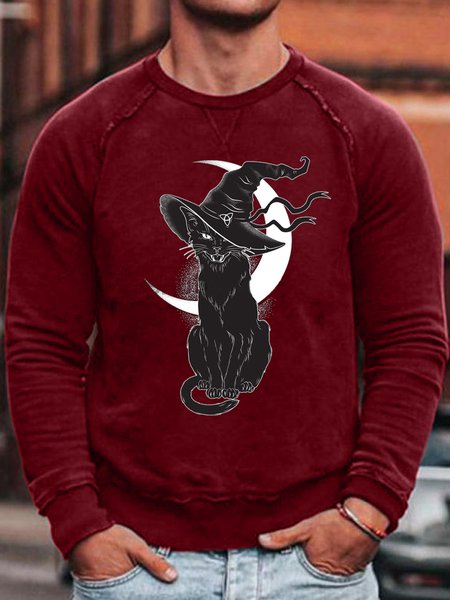 

Funny Black Cat Women's Sweatshirt, Red, Hoodies&Sweatshirts
