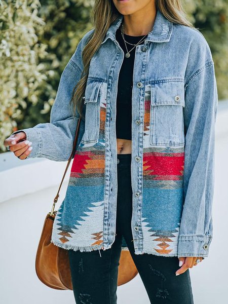 

Simple Outerwear, Blue, Jackets