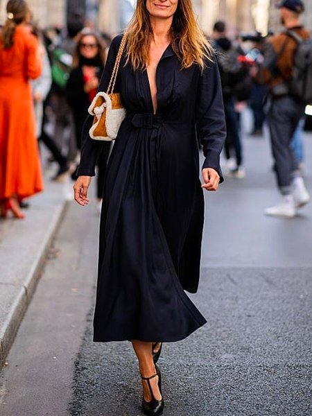 

Dresses, Dark blue, Maxi Dresses