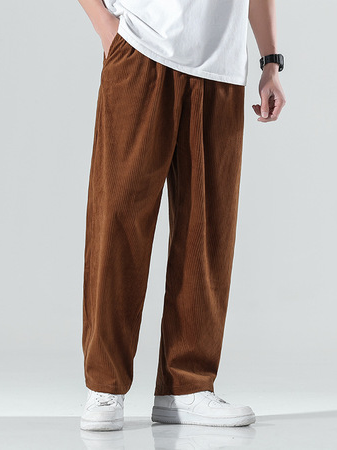

Outdoor loose-fitting wick velvet pants, Coffee, Pants