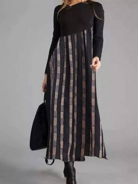 

Casual Geometric Dresses, As picture, Maxi Dresses