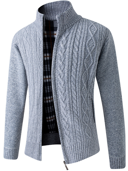 

Manica lunga Miscelatori di cotone Accostare, Grigio chiaro, Men's Top