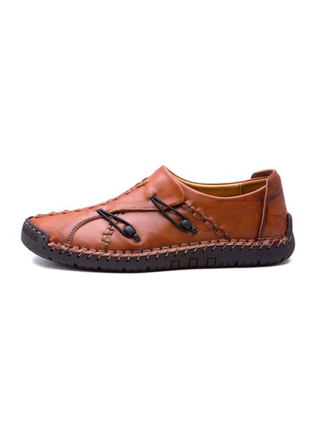 

Cowhide Stitching Flats, Deep brown, Flats & Loafers
