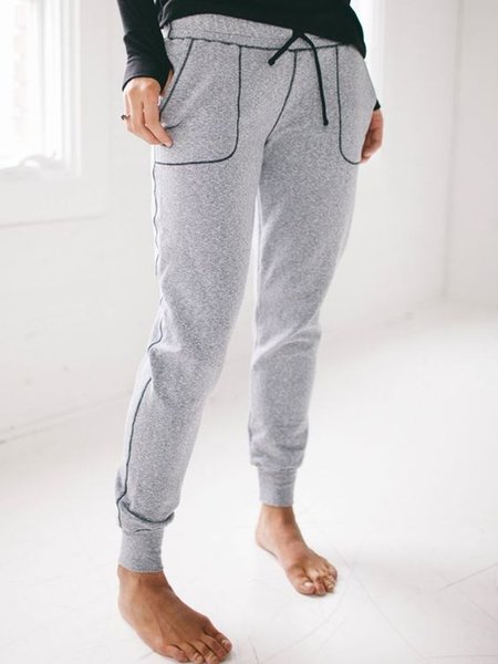 

Gray Casual Basic Sports Pants, Sport Pants