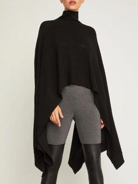 

Vintage Casual Simple Elegant Daily Sweater, Black, Pullovers