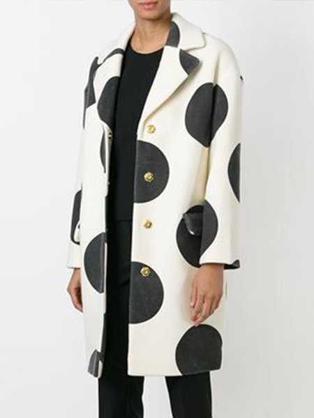 

Vintage Casual Simple Vintage Casual Simple Outerwear, White, Coats