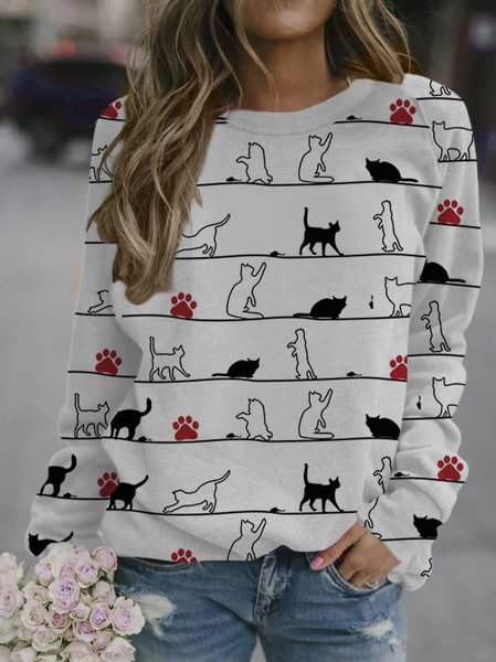 

Funny Black Cats Women's Sweatshirt, As picture, Hoodies&Sweatshirts