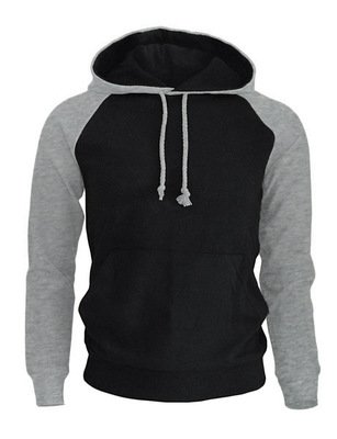 

Casual Cotton Long Sleeve Sweatshirt, Ash black, Hoodies