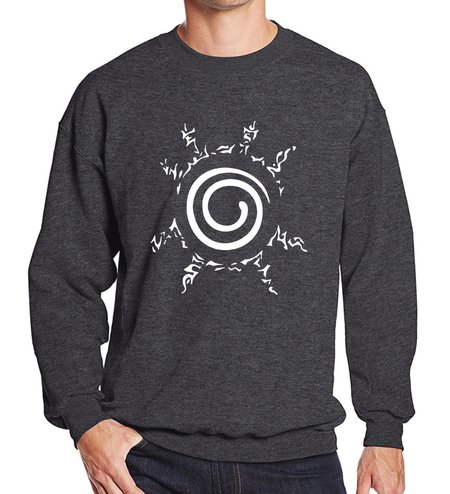 

Long Sleeve Casual Cotton Sweatshirt, Deep gray, Sweater